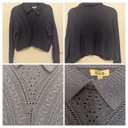 Collar knit sweater