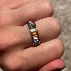 Rainbow Ring Faux stone 
