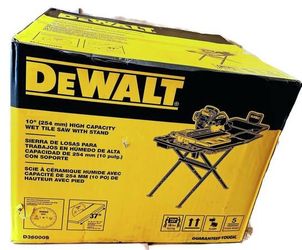 DEWALT D36000S  Corded 15-Amp 10" Wet Tile Saw  w/ Stand