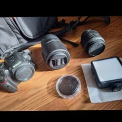 Nikon D5300 w/ 2 lenses