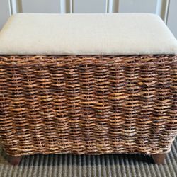 Rattan Storage Ottoman