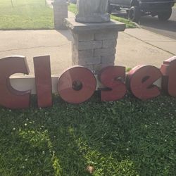 Old Light Up Closet Sign