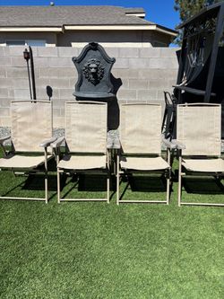 Folding chairs $50 all 4