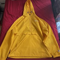 Champion Yellow Windbreaker Size L
