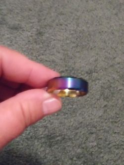 Iridescent Titanium Band, Size 12