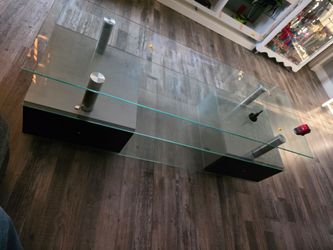 Glass TV stand