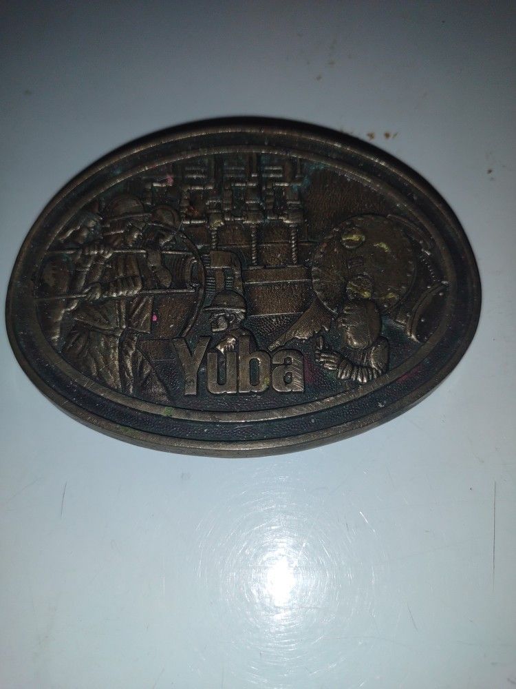 Vintage Brass Belt Buckle Yukon