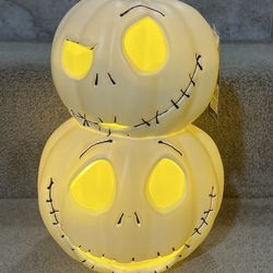 Disney Nightmare Before Christmas Blow Mold Jack Skellington Stacked Pumpkins