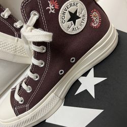CONVERSE WOMEN SHOES-SIZE 8.5-brand New In Box-great For A Gift-Brown Color $60- NUEVOS