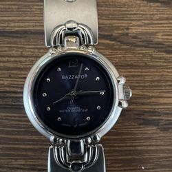 Bazzato Quartz watch lady’s silver tone, water resistant, needs battery 