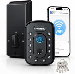 Keyless Entry Door Lock, Fingerprint Door Locks for Front Door
Built-in WiFi, Anti-Peep Password, No Hub Needed, App Control, Auto-Locking, ANSI Grade