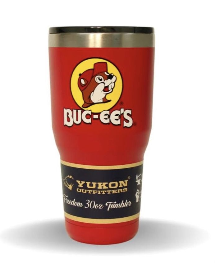 Buc-ee's Red Stainless Steel Tumbler With Bucky the Beaver, Double Wall Vacuum Insulated, 20 Ounces