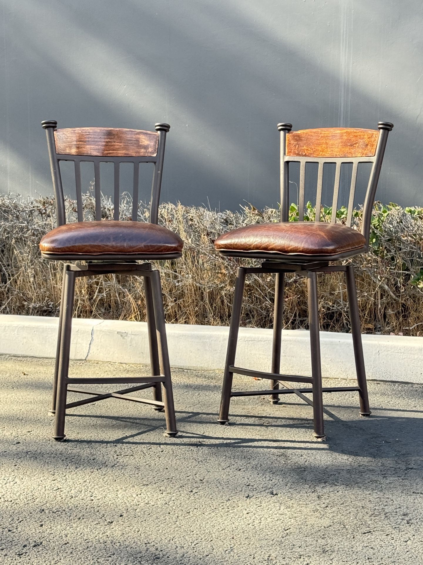 Leather bar stools