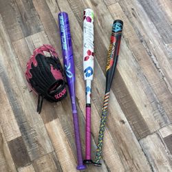 Girls softball Equipment 