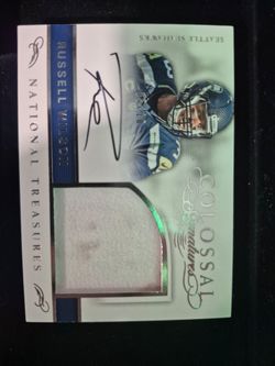 RUSSELL WILSON 2016 PANINI NATIONAL TREASURES COLOSSAL SIGNATURES #5/10
