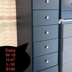 Daisy Five Drawers With Rails Dresser 