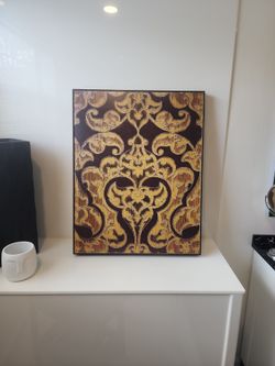 WALL ART 22.5X28.5" Brown, Yellow, Purple