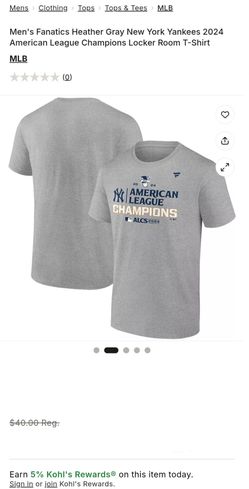 BRAND NEW SEALED Men's MLB Fanatics New York Yankees 2024 AL Champs Locker Room T-Shirt size XL