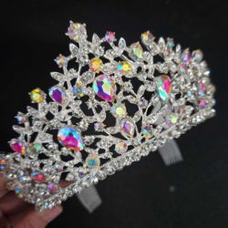 Silver Crowns for Women, Crystal Wedding Tiara for Women, Birthday Crown Royal Queen Crown Princess Tiara for Bride Quinceanera Headpieces for Birt