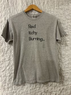 Gildan Gray Graphic Tee with Black Text, Size: Medium