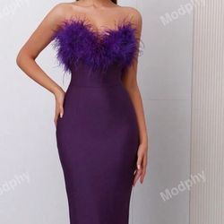 Off Shoulder Sleeveless Bandage Dress