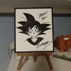 Akira Toriyama Goku 3d Printed Sign Dragon Ball Z 