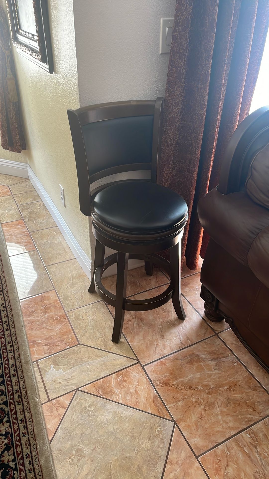 bar stool chair leather