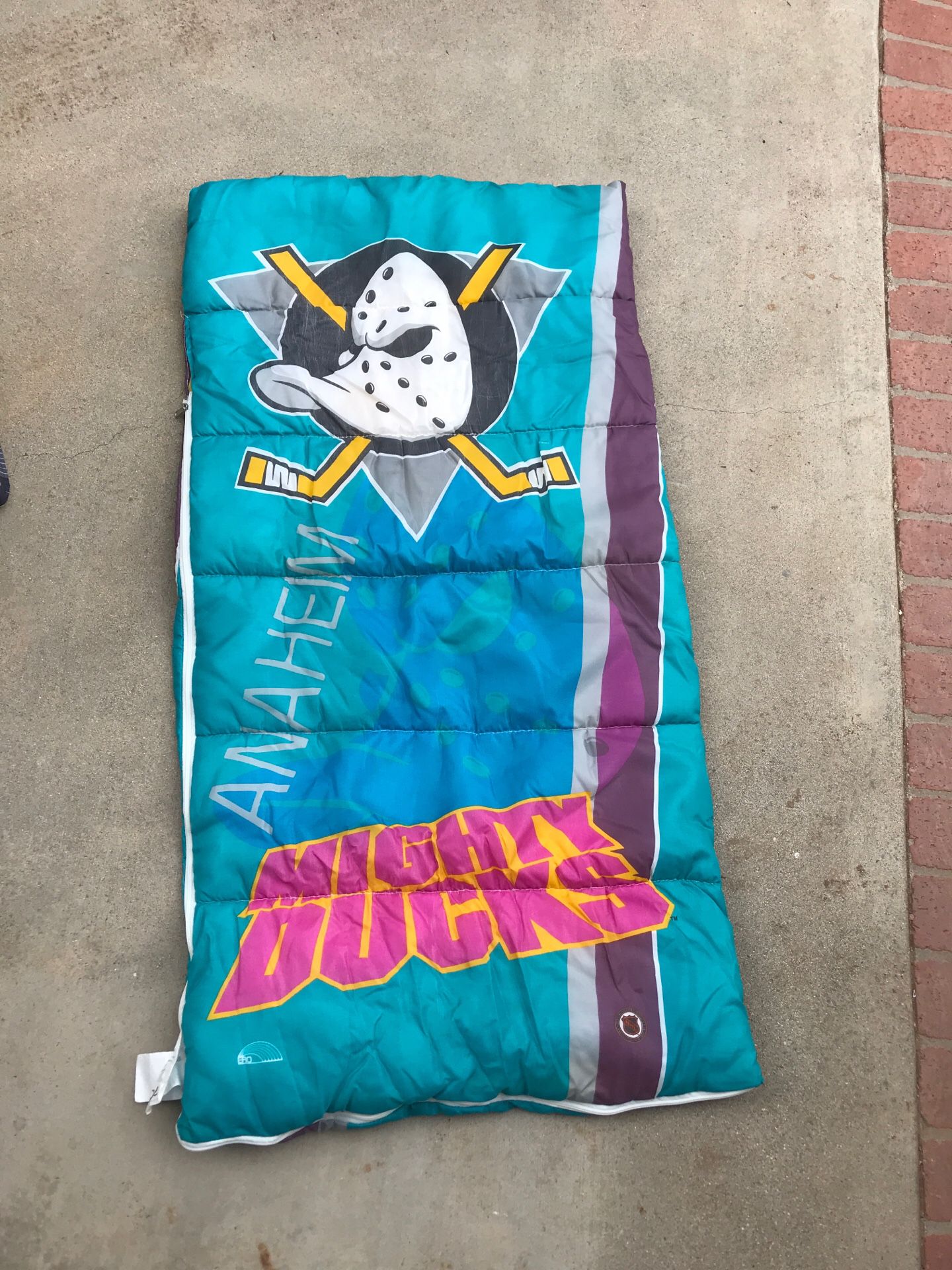 Vintage Anaheim Mighty Ducks sleeping bag