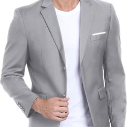 Men's Slim-Fit Blazer and Trousers—a versatile blazer suitable for both business-casual and everyday casual occasions. Lightweight and comfortable, it