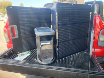 Ampace 2400w max output 1500w capacity with 200w Solar panel