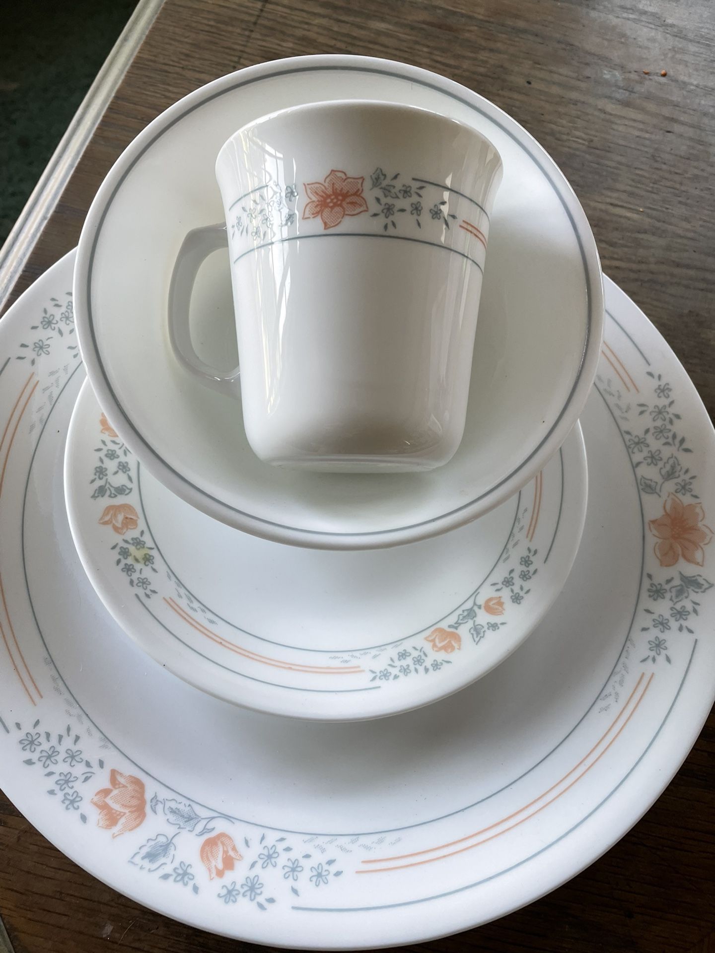 Correlle Dishware (apricot Grove) 4 Piece Sets New