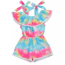 Girls Tie Dye Romper  - New!