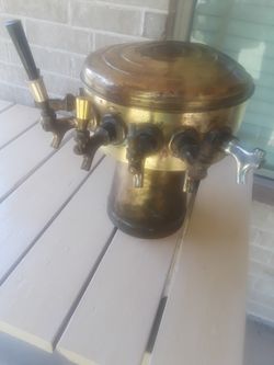 Antique 6 faucet mushroom beer dispenser