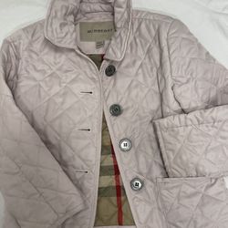 Burberry Pink Girl 3 Yr Old Quilted Jacket Coat 