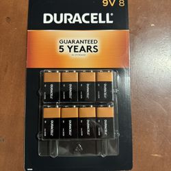 9 Volt Duracell Copper-top  8-Pack New In Case