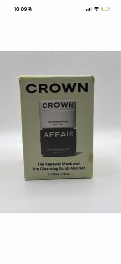 New Crown Affair Duo Treatment Renewal Mask & Cleansing Scrub Mini Set 2 x 1.7oz