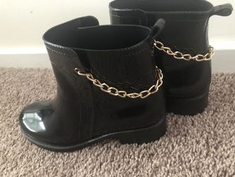 Gold Stainless Steel Chains Boots shoe