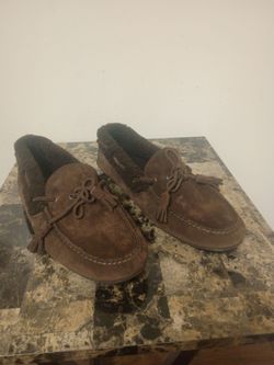 Ralph Lauren Purple Label Brown Suede Tassel Drivers - Size 12