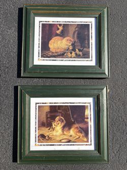 2 Vintage Art Prints of Animal Paintings by Henriette Ronner-Knip