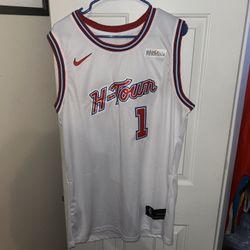 Amen Thompson Nike Houston Rockets white Swingman Jersey Size xl