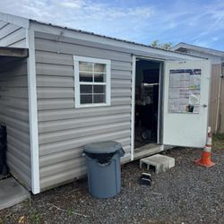 10x16 Finished Office Shed w/ AC + Furniture - Backyard Workspace