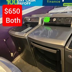 LG Top Loads Washer & Gas Dryer 
