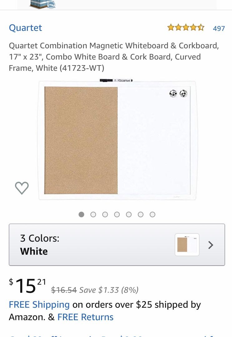 Quartet whiteboard/cork board