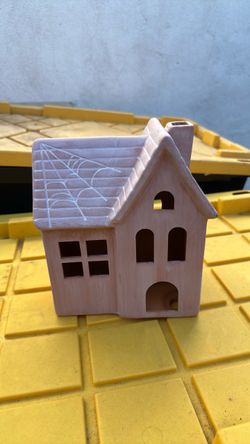 Ceramic Halloween Haunted House Figurine