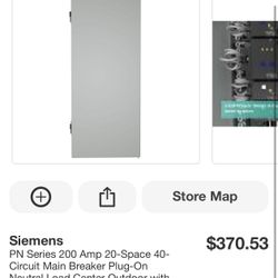 Brand new in box Siemens 200amp main panel.