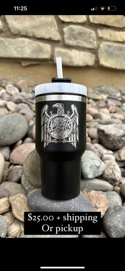 Slayer custom laser engraved tumbler