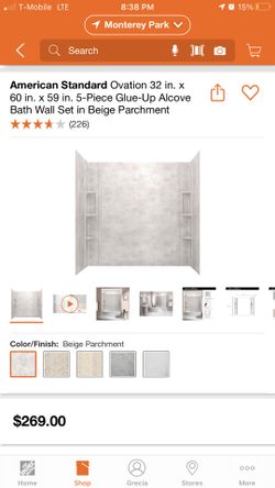 5-Piece Glue-Up Alcove Bath Wall Set