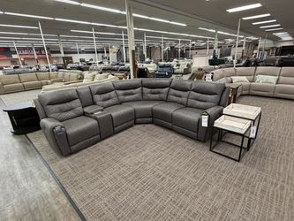 The Dump True Grit Greystone 3 Piece Power Reclining Sectional - Gray (Greystone) | L-Shaped Couch | Corner Couch