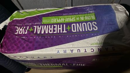 Bag of blow in insulation