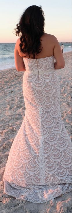 Galina Strapless Lace Mermaid Wedding Dress